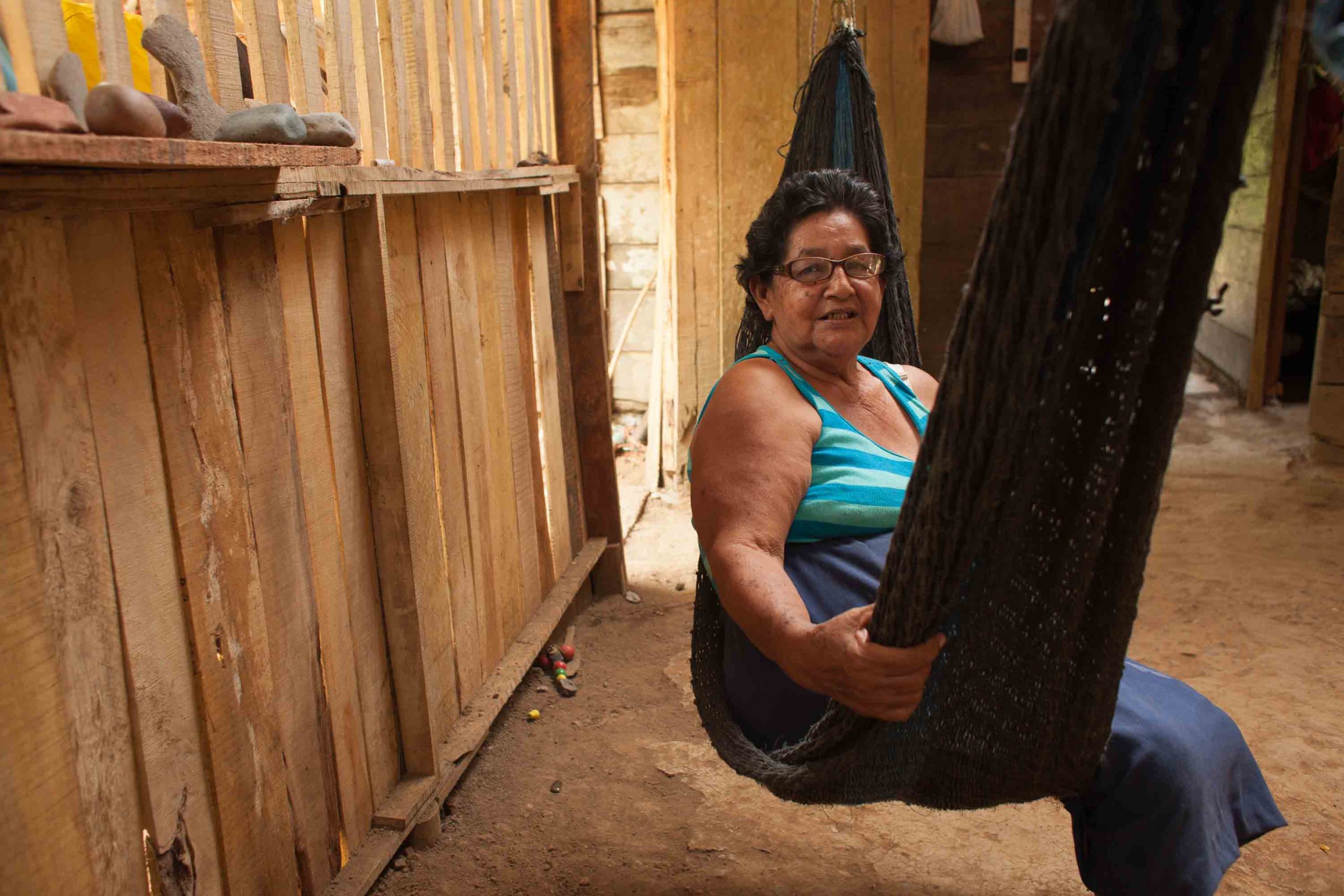 woman sitting on a hammack
